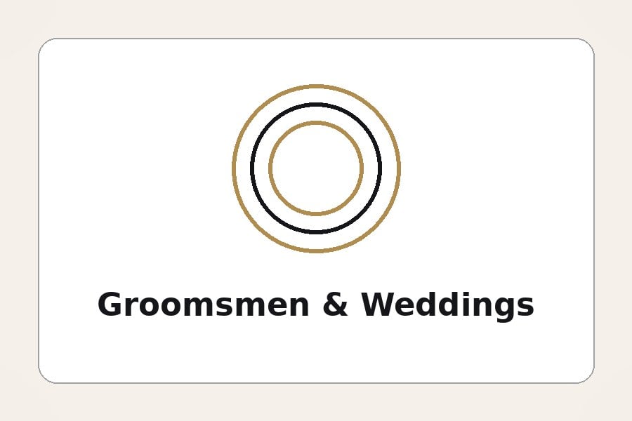 Leather watch roll debossed with a generic wedding-party logo as a groomsmen gift
